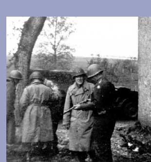 General George Patton and General Paul Baade inspect arms